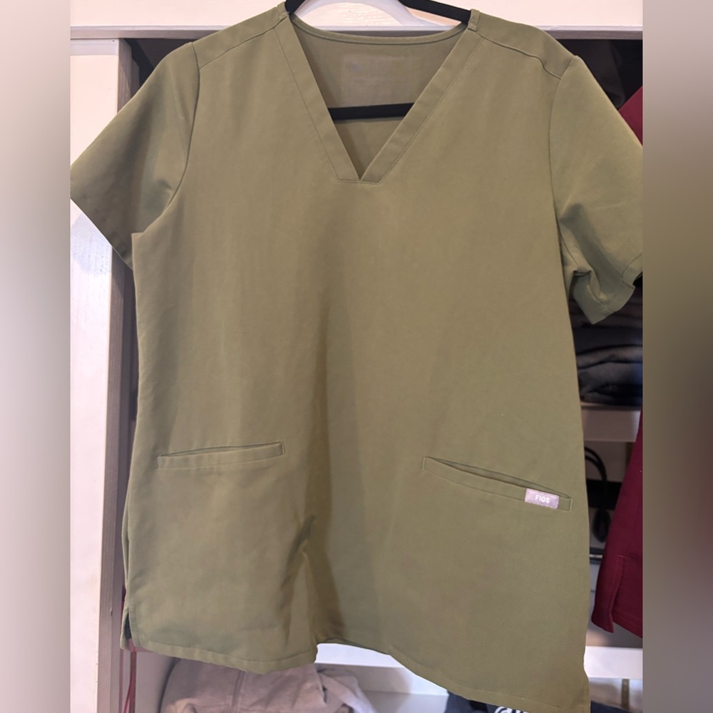 FIGS army green scrubs